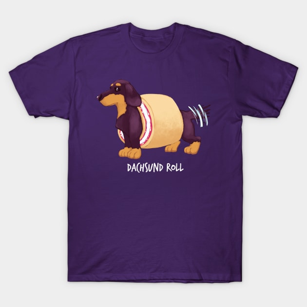 Dachsund Roll T-Shirt by mcbenik